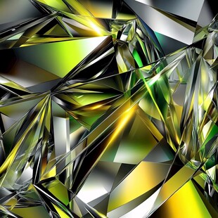 炫彩几何晶体抽象背景图