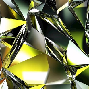 炫彩几何金属质感晶体