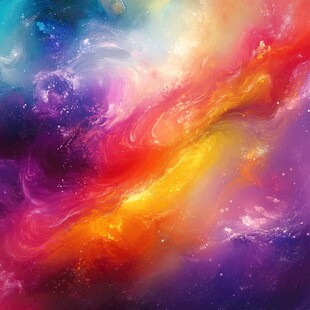 梦幻绚烂宇宙星云图景