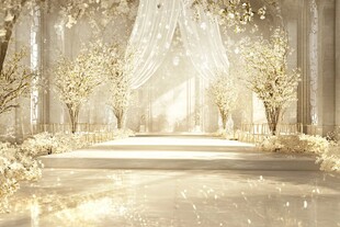 梦幻白色系浪漫婚礼场景