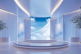 梦幻空灵的室内展示空间