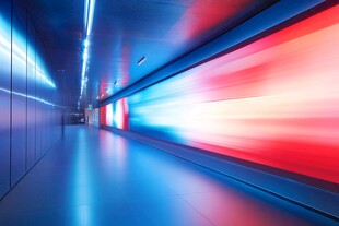 未来感科技走廊光影特效