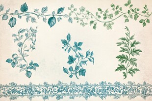 复古风植物藤蔓装饰图案