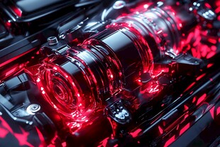 炫酷红光大功率摄影镜头