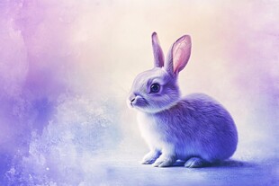 梦幻紫兔 萌态尽显
