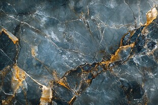 蓝金大理石纹理特写
