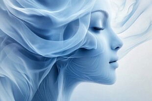 梦幻蓝调飘逸女性形象