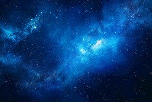 梦幻蓝色星空宇宙背景图