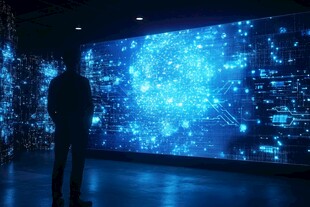 人赏科技感蓝色光影画面