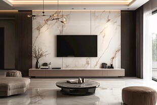 现代简约风客厅电视背景墙