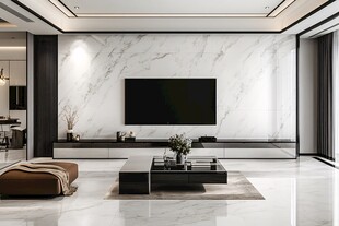 现代简约风客厅电视墙设计