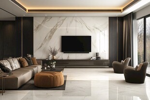 现代简约风豪华客厅空间