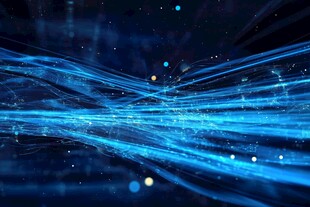 蓝色科技动感光线背景图