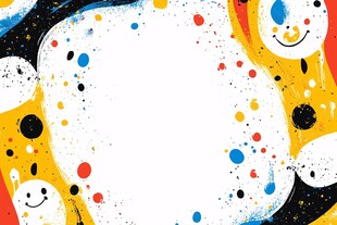 卡通涂鸦风格边框背景图