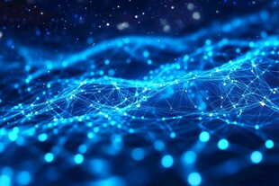 梦幻蓝色科技网络背景图