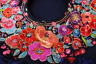 精美多彩刺绣衣领图案