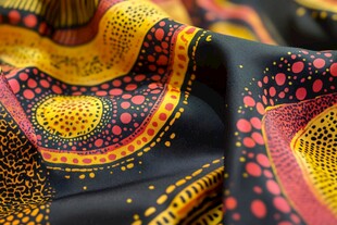 多彩几何图案精美织物