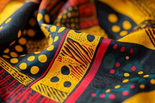 多彩几何图案织物纹理