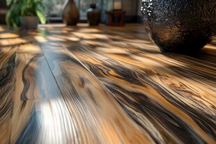 独特纹理木地板近景展示