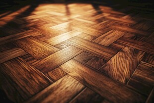 木质拼花地板的温暖质感