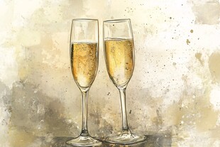 双杯香槟 优雅浪漫时刻