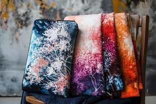 多彩印花布品展示