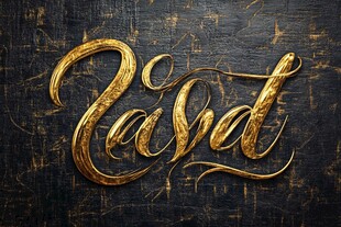 金色奢华字体设计展示