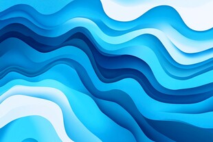 蓝色波浪抽象背景图案