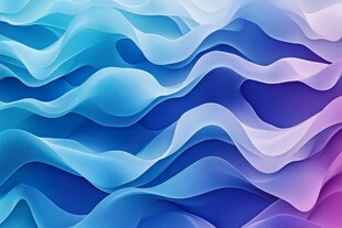 梦幻渐变波浪抽象背景图