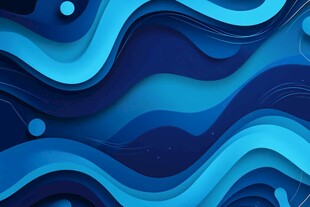 蓝色波浪抽象背景图案