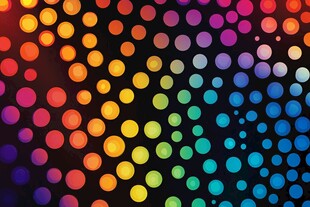 多彩圆点构成绚丽图案