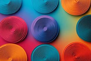 多彩螺旋图案创意背景