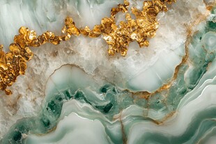 绿白大理石间的金饰纹理