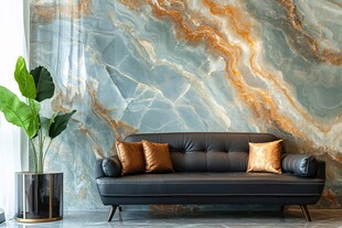 现代轻奢风客厅沙发背景墙