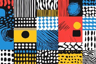 几何抽象图案拼接艺术