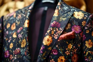 印花西装外套细节展示