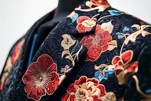 中式刺绣华服精致细节