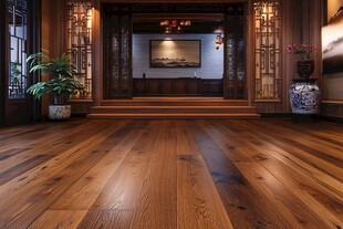 中式客厅木地板雅致空间