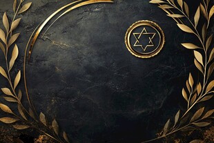 黑金风格犹太元素装饰图