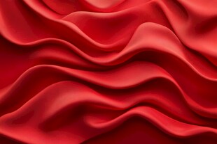 红色绸缎波浪纹理背景