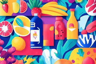 缤纷果汁与水果插画世界