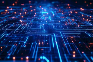 科技感电路网络抽象背景图