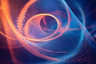 炫彩数字旋涡科技背景图