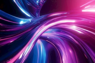 炫彩流动光线抽象背景图