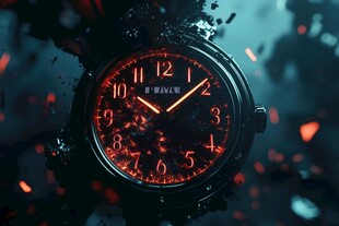 炫酷夜光机械表特写