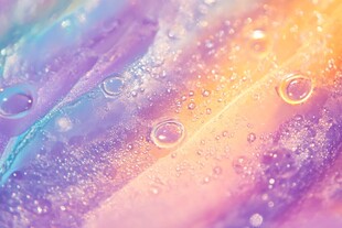 梦幻多彩水滴纹理背景图