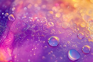 梦幻多彩水滴微观世界