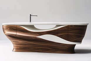 创意木质浴缸设计展示