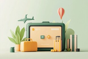 旅行准备场景与电子设备