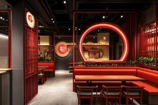 中式红调餐厅时尚空间